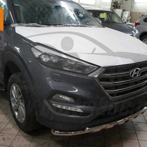Захист переднього бампера Hyundai Tucson (2015-) (Shark) d60/42