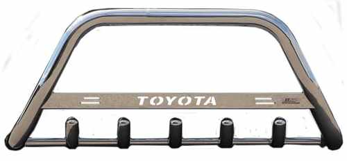 Кенгурятник з написом і грилем D51 для Toyota Highlander 2010-2014 (WT004)