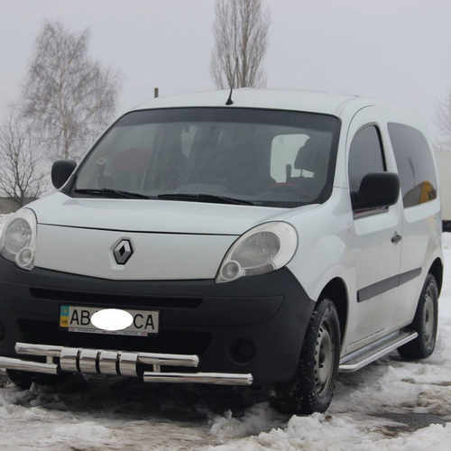Передій захист подвійний з грилем для Renault Kangoo 08-