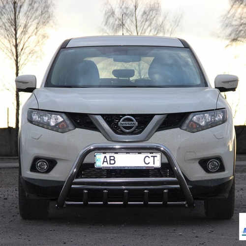 Кенгурятник з перемичкою і грилем для Nissan X-Trail 2014-2017