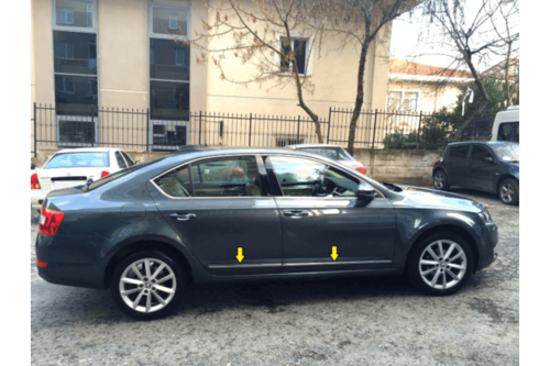 Молдинги на двері (нерж) для Skoda Octavia A7 2013-