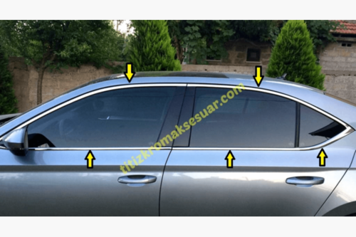 Повна окантовка вікон (нерж.) для Skoda Superb 2016-