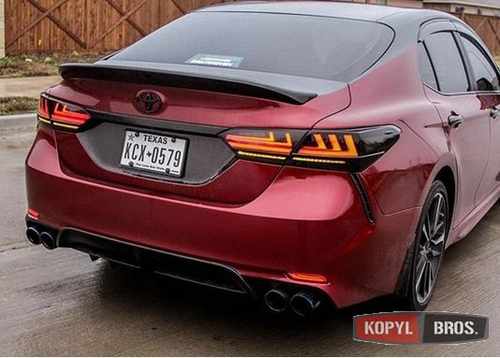 Світлодіодні задні ліхтарі (чорні) для Toyota Camry XV70 2018+ стиль Lexus