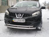 Передній захист подвійний для Nissan Qashqai 2010-2014