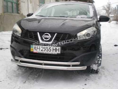 Передній захист подвійний для Nissan Qashqai 2010-2014