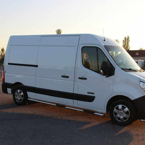 Пороги труба нерж. для Renault Master 2010- /довга зні.база /Ø60 (NISSAN NV400 -2010+, Opel Movano-2010+ )