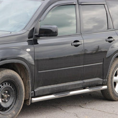 Пороги труба нерж. для Nissan X-Tail 2006-2013 /Ø60