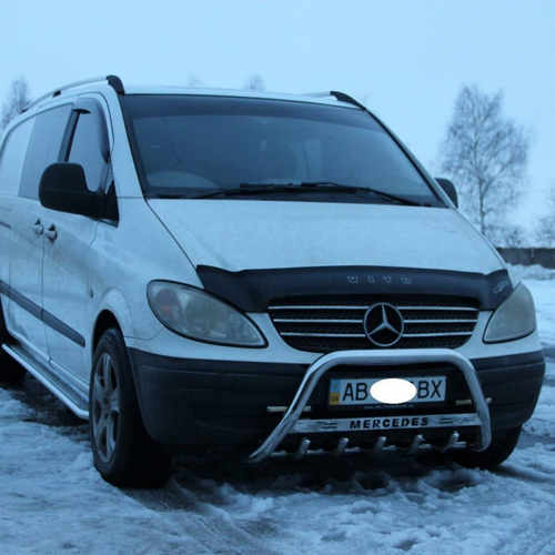 Кенгурятник з написом і грилем D51 для Mercedes Vito 2003-2010 (WT004)