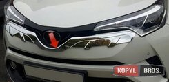 Хром передня накладка під емблему для Toyota C-HR 2016 - Тип W