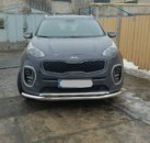 Захист переднього бампера подвійний 60\42 для Kia Sportage 2016+