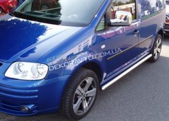 Захист штатного порогу труба для Caddy Кадді 2004-2010