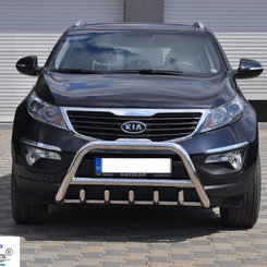 Кенгурятник з перемичкою і грилем D60 для Kia Sportage 2010-2015