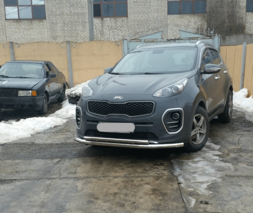 Захист переднього бампера подвійний 60\42 для Kia Sportage 2016+
