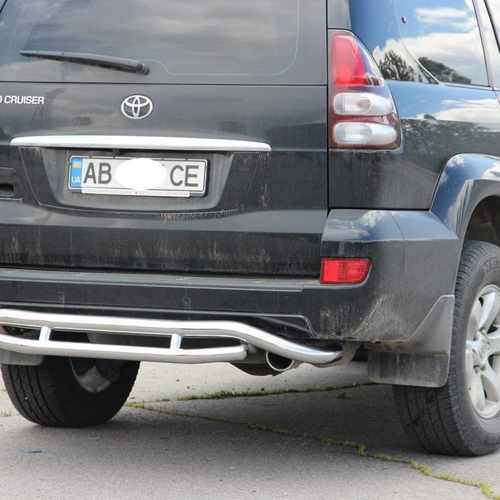 Захист заднього бампера подвійна для Toyota Land Cruiser 120
