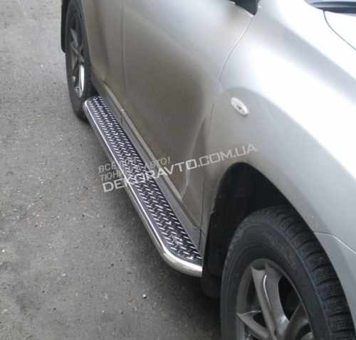 Пороги майданчик для Toyota Highlander 2010+ майданчик з нержавіючим листом d42