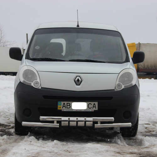 Передій захист подвійний з грилем для Renault Kangoo 08-