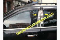 Молдинги дверних стійок нержавійка для Mitsubishi L 2016+ Fiat FullBack