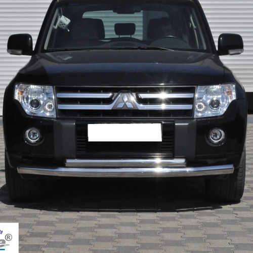 Передій захист подвійний труба Mitsubishi Pajero Wagon 06+