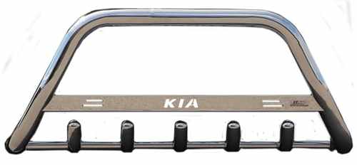 Кенгурятник з написом і грилем D60 для Kia Carens 2006+ (WT004)