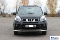 Захист переднього бампера подвійний d60/42 для Nissan X-Trail T31 2007-2014