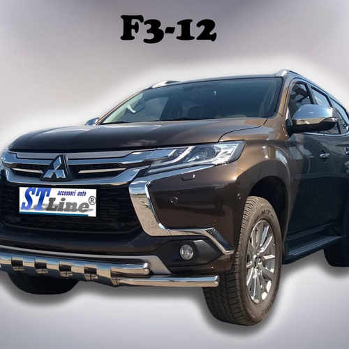 Захист переднього бампера з грилем для Mitsubishi Pajero Sport 2016+
