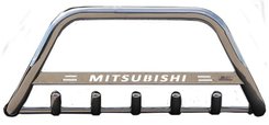 Кенгурятник з написом і грилем D60 для Mitsubishi Pajero Sport 2008-2015 (WT004)