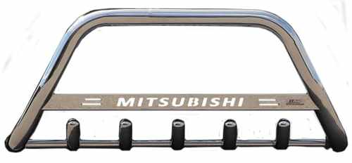 Кенгурятник з написом і грилем D60 для Mitsubishi Pajero Sport 2008-2015 (WT004)