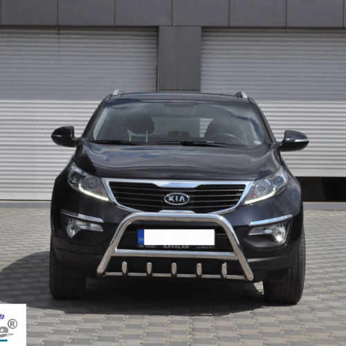 Кенгурятник з перемичкою і грилем D60 для Kia Sportage 2010-2015