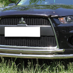 Захист передній подвійний для Mitsubishi Outlander XL 2010-2012