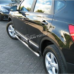 Пороги труба Can Otomotiv для Nissan Qashqai 2006-2013