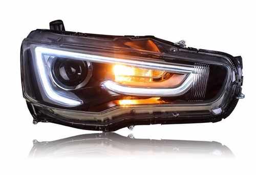 Передні LED фари DRL для Lancer 10 (Audi Q5 стиль)