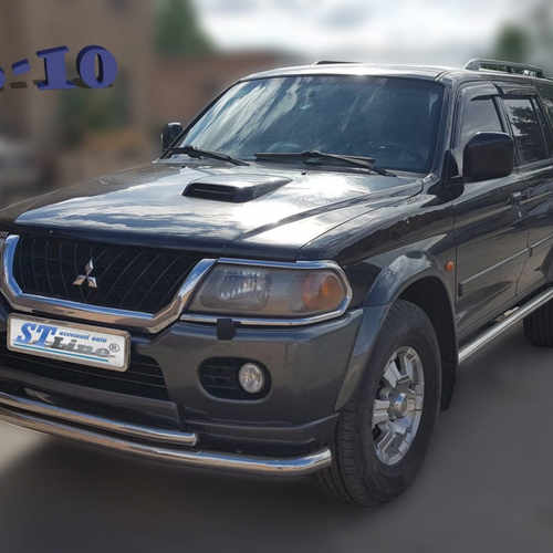 Захист переднього бампера подвійний для Mitsubishi Pajero Sport 1996-2008