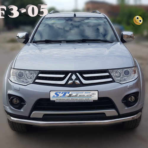 Захист переднього бампера одинарний для Mitsubishi Pajero Sport 2008-2015