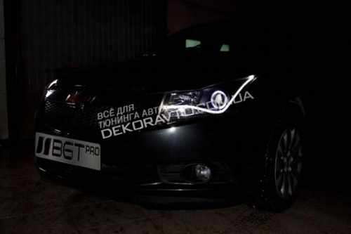Оптика передні фари Audi Style Black для Cruze