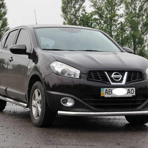 Захист переднього бампера одинарний d60 для Nissan Qashqai 2010-2014