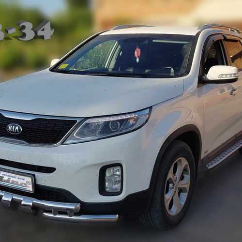 Передій захист подвійний з грилем для Kia Sorento 2012-2015