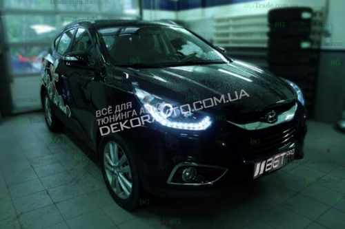 Альтернативна світлодіодна оптика передні фари Audi Style для Hyundai IX 35