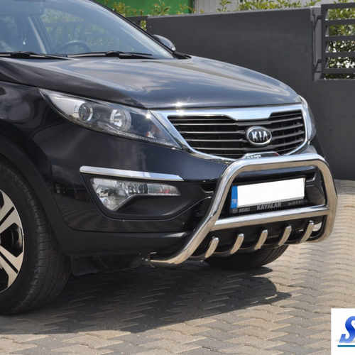 Кенгурятник з перемичкою і грилем D60 для Kia Sportage 2010-2015