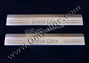 Хром накладка над номером на кришку багажника (нерж.) 2 шт. Omsa для Fiat Albea