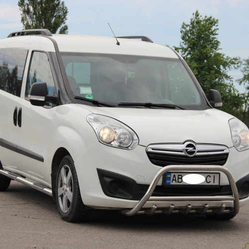 Кенгурятник з написом і грилем D60 для Opel Combo 2011+ (WT004)