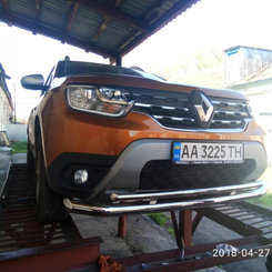 Захист передній подвійний D6042 для Renault Duster 2018+