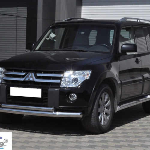 Передій захист подвійний труба Mitsubishi Pajero Wagon 06+
