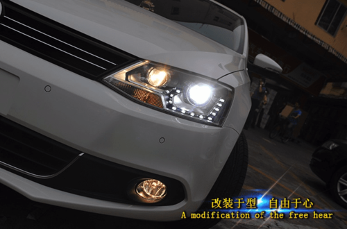 Передні світлодіодні фари DRL для VW Jetta MK 6 2011+ (LD)