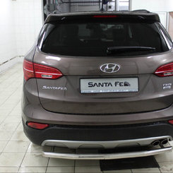 Задній захист Hyundai Santa Fe 2013+