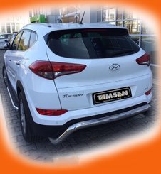 Задній захист труба загнута Tucson (Туксон) 2015+