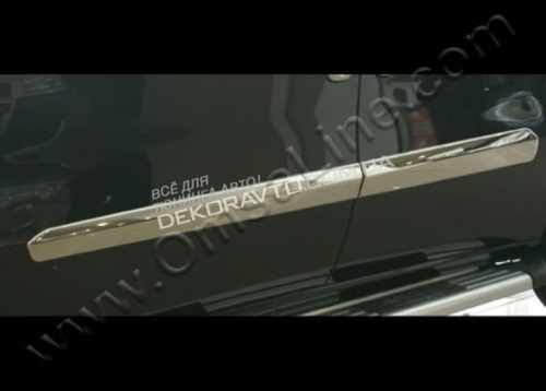 Хром молдинг дверний (нерж.) 4 шт. Omsa для Fiat Doblo 2010+