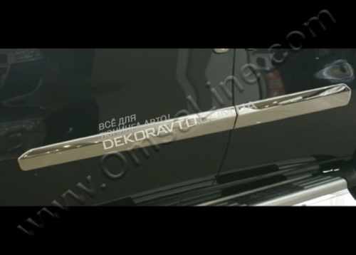 Хром молдинг дверний (нерж.) 4 шт. Omsa для Fiat Doblo 2010+