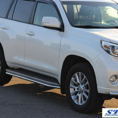 Защита штатных порогов для Toyota Land Cruiser Prado 150
