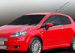 Хром нижні молдинги стекол (нерж.) 2 шт. (Соире) Omsa для Fiat Grande Punto
