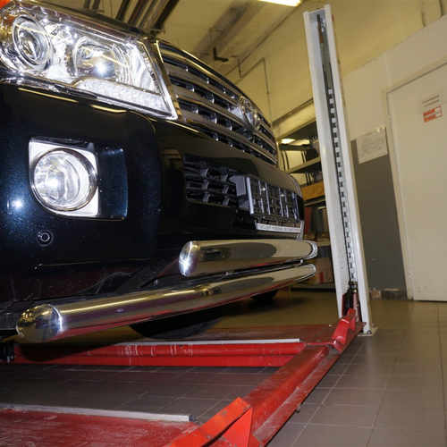 Захист переднього бампера подвійний Can oto для Toyota Land Cruiser 200